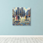 Antwerp Belgium Cathedral Square Home Decor キャンバスプリント (インサイチュ (ウッドフロア))