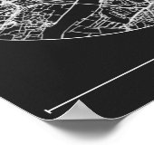 Antwerp City Map Poster Charcoal Minimal European  ポスター (角)