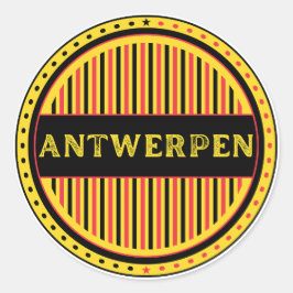 Antwerp City Pride Emblem – Belgian Identity ラウンドシール