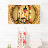 Anubisのエジプトの神 横断幕 (インサイチュ)