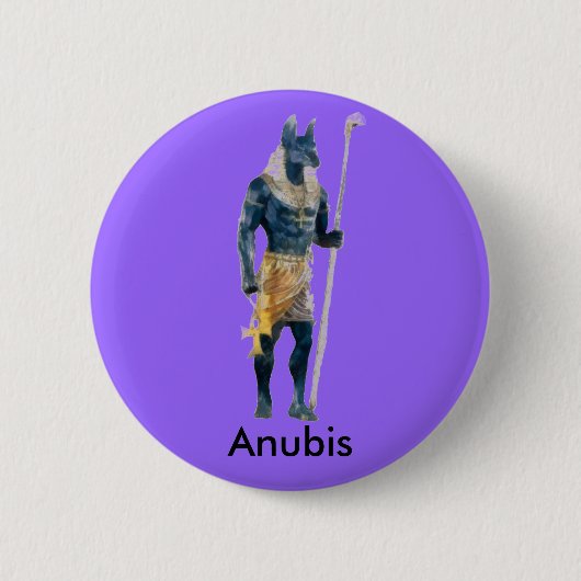 Anubisのエジプト人の神 缶バッジ (正面)