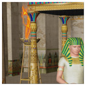 Anubisの古代エジプトの神 ファブリック (クローズアップ)