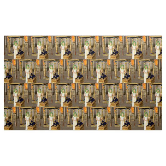 Anubisの古代エジプトの神 ファブリック (ヤード)