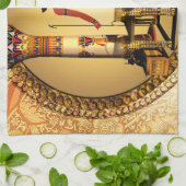 Anubisの死んだ儀式の古代エジプトの神 キッチンタオル (折り畳み)