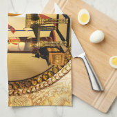 Anubisの死んだ儀式の古代エジプトの神 キッチンタオル (四つ折り)