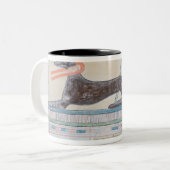 Anubisの死者のエジプトの神 ツートーンマグカップ (正面左)