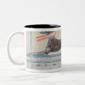 Anubisの死者のエジプトの神 ツートーンマグカップ (左)