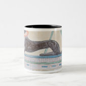 Anubisの死者のエジプトの神 ツートーンマグカップ (中央)