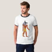 Anubisの立つ男性ワイシャツ Tシャツ (正面フル)