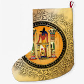 Anubisエジプトの神 ラージクリスマスストッキング (裏面)
