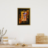 ANUBISエジプト美術のパピルス効果ポスター ポスター (キッチン)