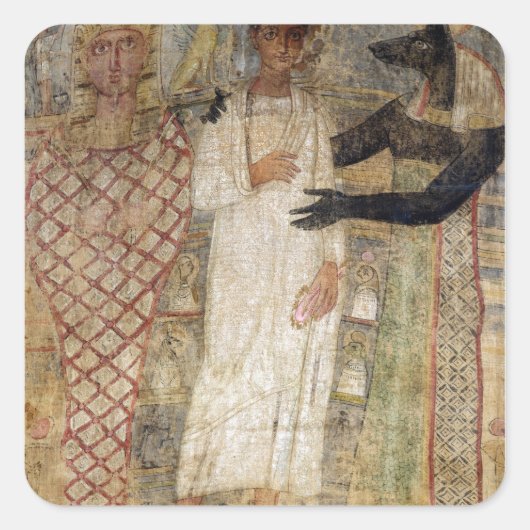 Anubis著保護される死んだのおよび彼のミイラ スクエアシール (正面)