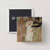 Anubis著保護される死んだのおよび彼のミイラ 缶バッジ (正面&裏面)