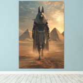 Anubis Canvas – Egyptian Mythology Wall Art キャンバスプリント (インサイチュ (ウッドフロア))