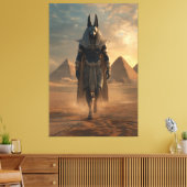 Anubis Canvas – Egyptian Mythology Wall Art キャンバスプリント (インサイチュ (リビング))
