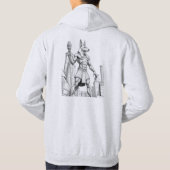 Anubis Egyptian God of the Dead Sketch Art Hoodie パーカ (裏面)
