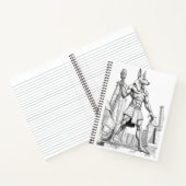 Anubis Egyptian God of the Dead Sketch Art Noteboo ノートブック (内部)