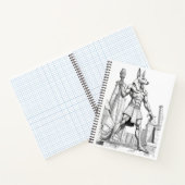 Anubis Egyptian God of the Dead Sketch Art Noteboo ノートブック (内部)