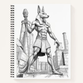 Anubis Egyptian God of the Dead Sketch Art Noteboo ノートブック