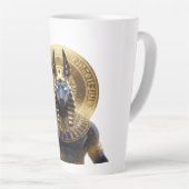 Anubis – Guardian of the Afterlife | Egyptian Myth カフェラテマグ (右アングル)