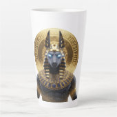 Anubis – Guardian of the Afterlife | Egyptian Myth カフェラテマグ (正面)