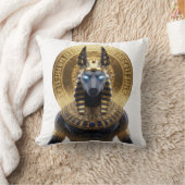 Anubis Jackal Pillow | Ancient Egyptian God Decora クッション (ブランケット)