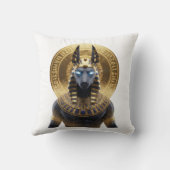 Anubis Jackal Pillow | Ancient Egyptian God Decora クッション (裏面)