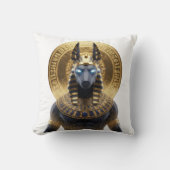Anubis Jackal Pillow | Ancient Egyptian God Decora クッション (正面)