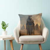 Anubis Throw pillow – Egyptian Mythology Wall Art クッション (椅子)