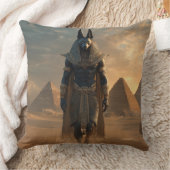 Anubis Throw pillow – Egyptian Mythology Wall Art クッション (ブランケット)