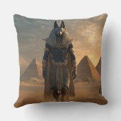 Anubis Throw pillow – Egyptian Mythology Wall Art クッション (裏面)