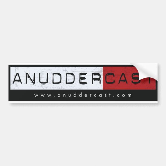 AnudderCast: バンパーステッカー (正面)