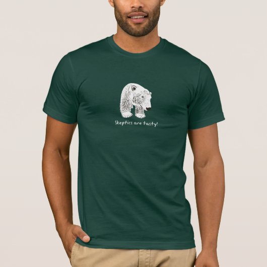 Anukの気候くまの懐疑者は風味がよい暗闇です Tシャツ (正面)