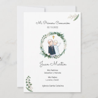 Anuncio Comunión estampa estampita  招待状