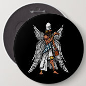 Anunnakiの外国の神の古代スメル人王 缶バッジ (正面&裏面)