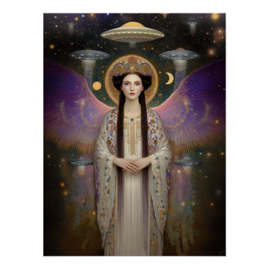 Anunnaki Star Goddess Ishtar High Frequency Art ポスター (正面)