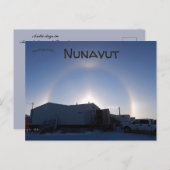 Anviat NunavutカナダのArctic Sundogs ポストカード (正面/裏面)