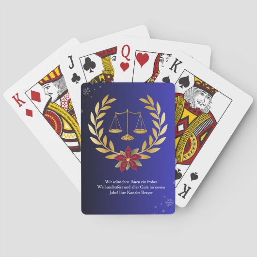 Anwalt Pokerkarten Geschenk für Weihnachten トランプ (裏面)