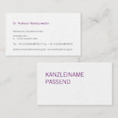 Anwältin Visitenkarte 名刺 (正面/裏面)