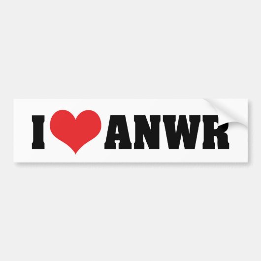 ANWRが好きな人へ バンパーステッカー (正面)