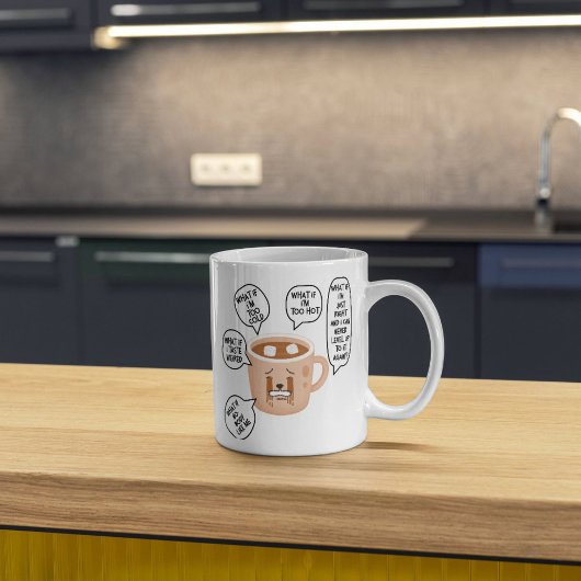 ANXIETEAホワイト11ozセラミックマグカップ コーヒーマグカップ