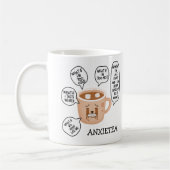 ANXIETEA ホワイト 11oz セラミックマグ コーヒーマグカップ (左)