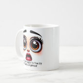 Anxiety And Espresso, Fabulous Eyes Funny Face コーヒーマグカップ (正面左)