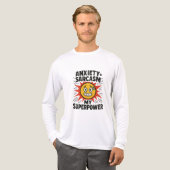 Anxiety and Sarcasm Funny Emoji T-Shirt – My Super トライブレンドTシャツ (正面全体)