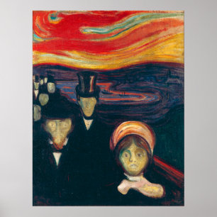 Anxiety by Edvard Munch - Vintage Art ポスター