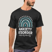 Anxiety Disorder Support Love Mental Anxiety Aware Tシャツ (正面)