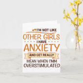Anxiety Humor For Women With Overstimulation カード (黄色い花)