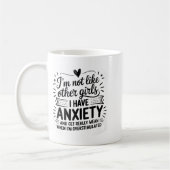 Anxiety Humor For Women With Overstimulation  コーヒーマグカップ (左)