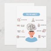 Anxiety Tips Minimal Mental Health Art シーズンカード (正面/裏面)