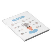 Anxiety Tips Minimal Mental Health Art ノートパッド (アングル)